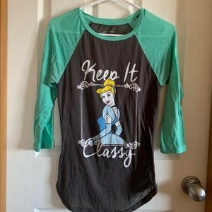 Disney Cinderella 3/4 sleeve baseball tee